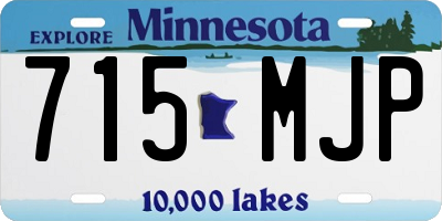 MN license plate 715MJP