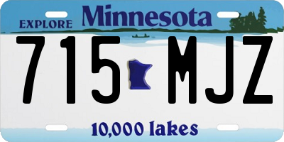 MN license plate 715MJZ