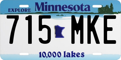 MN license plate 715MKE
