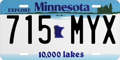 MN license plate 715MYX