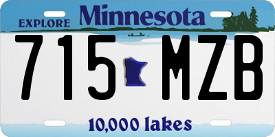 MN license plate 715MZB