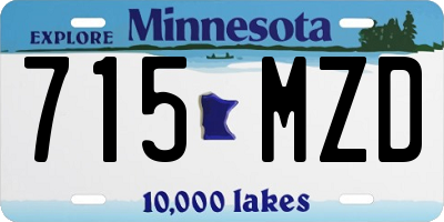 MN license plate 715MZD