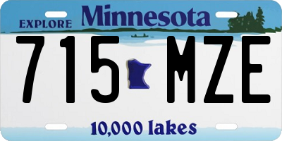 MN license plate 715MZE
