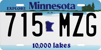 MN license plate 715MZG