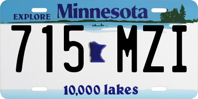 MN license plate 715MZI