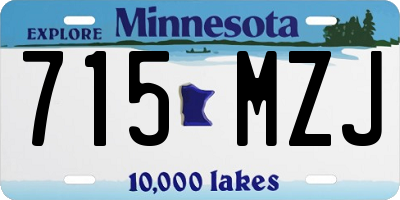 MN license plate 715MZJ