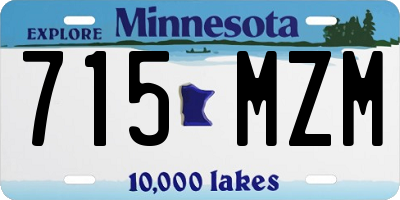 MN license plate 715MZM