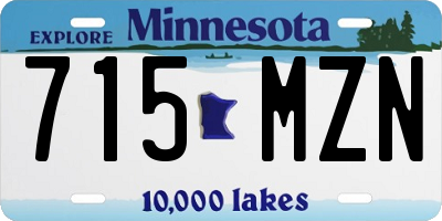 MN license plate 715MZN