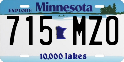 MN license plate 715MZO