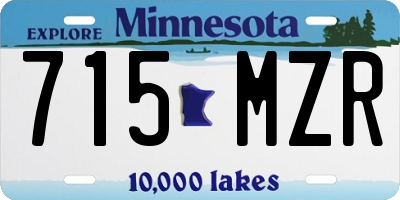 MN license plate 715MZR