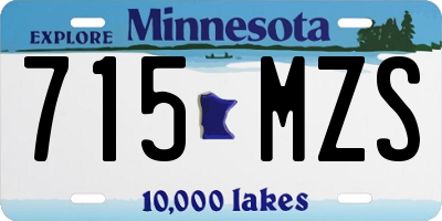 MN license plate 715MZS