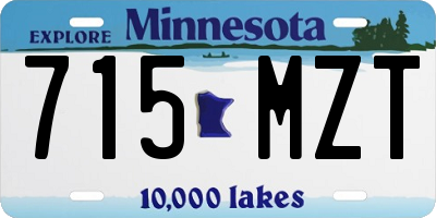 MN license plate 715MZT