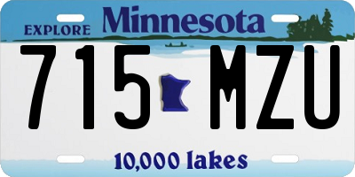 MN license plate 715MZU