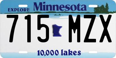 MN license plate 715MZX