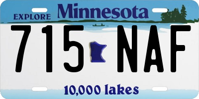 MN license plate 715NAF