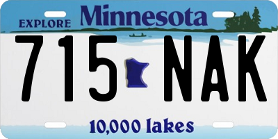 MN license plate 715NAK