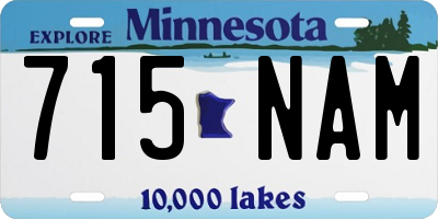 MN license plate 715NAM
