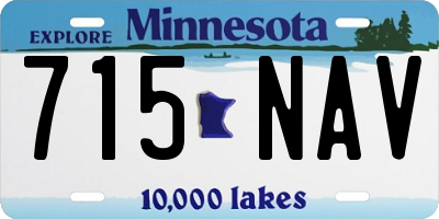 MN license plate 715NAV
