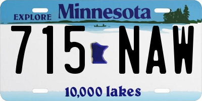 MN license plate 715NAW