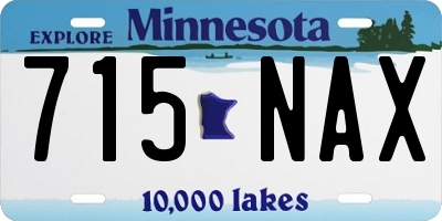 MN license plate 715NAX