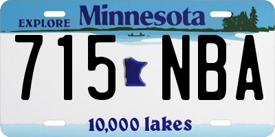 MN license plate 715NBA
