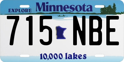 MN license plate 715NBE
