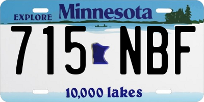 MN license plate 715NBF