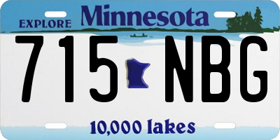MN license plate 715NBG