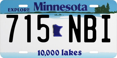 MN license plate 715NBI