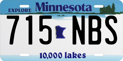MN license plate 715NBS