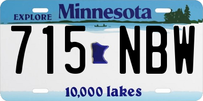 MN license plate 715NBW