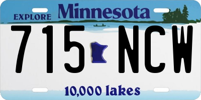 MN license plate 715NCW