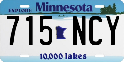 MN license plate 715NCY