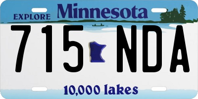 MN license plate 715NDA