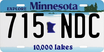 MN license plate 715NDC