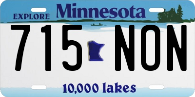 MN license plate 715NON