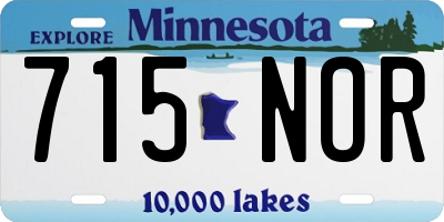 MN license plate 715NOR