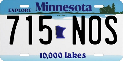 MN license plate 715NOS