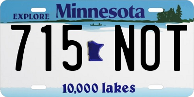 MN license plate 715NOT