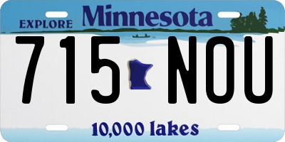 MN license plate 715NOU