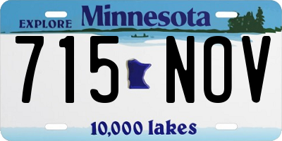 MN license plate 715NOV