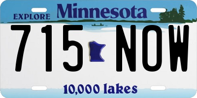 MN license plate 715NOW