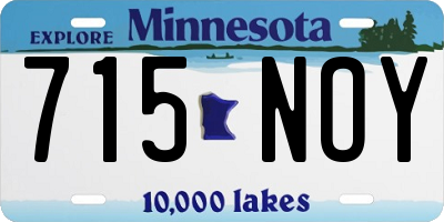 MN license plate 715NOY