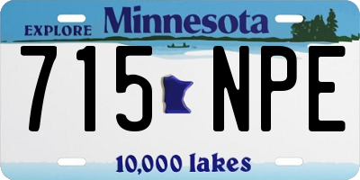 MN license plate 715NPE