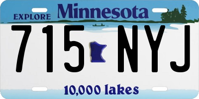 MN license plate 715NYJ