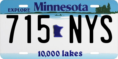 MN license plate 715NYS