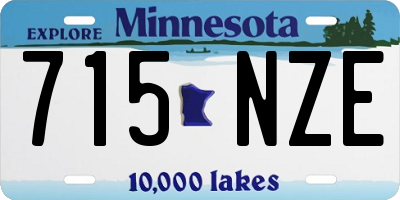 MN license plate 715NZE