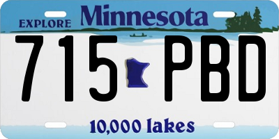 MN license plate 715PBD