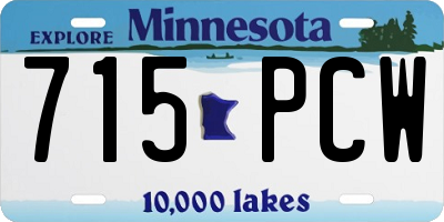 MN license plate 715PCW