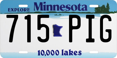 MN license plate 715PIG